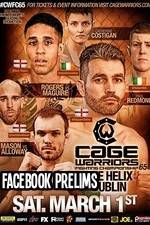 Watch Cage Warriors 65 Facebook prelims Solarmovie