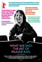 Watch What She Said: The Art of Pauline Kael Solarmovie